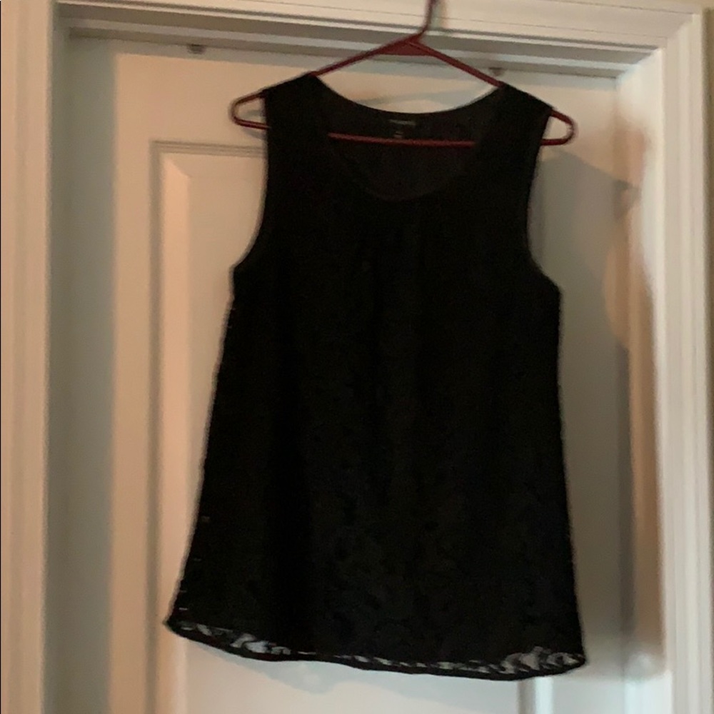 Talbots sleeveless black top 8
